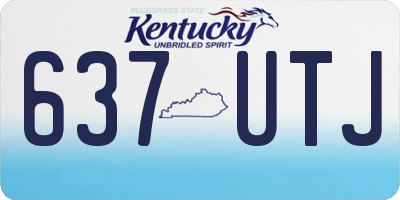 KY license plate 637UTJ