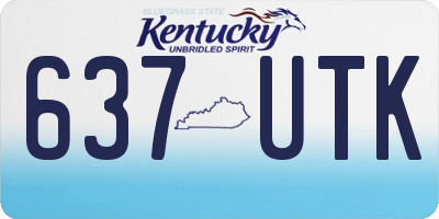 KY license plate 637UTK