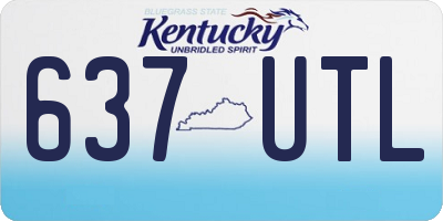 KY license plate 637UTL