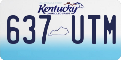 KY license plate 637UTM
