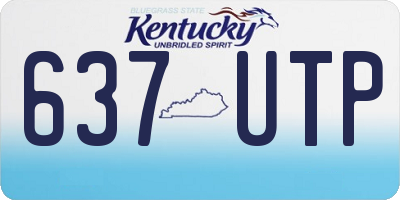 KY license plate 637UTP