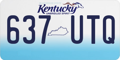 KY license plate 637UTQ