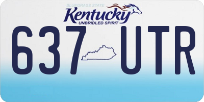 KY license plate 637UTR