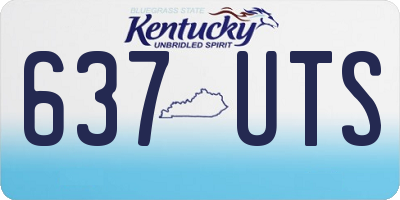 KY license plate 637UTS