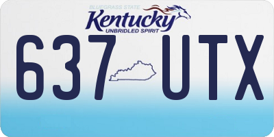KY license plate 637UTX