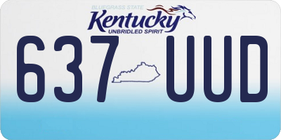KY license plate 637UUD