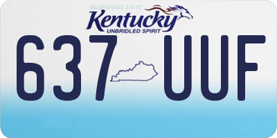KY license plate 637UUF