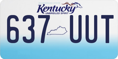 KY license plate 637UUT