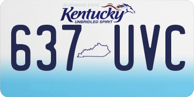 KY license plate 637UVC