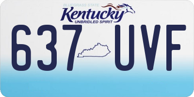 KY license plate 637UVF