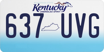 KY license plate 637UVG