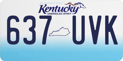 KY license plate 637UVK