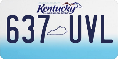 KY license plate 637UVL