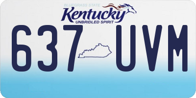 KY license plate 637UVM
