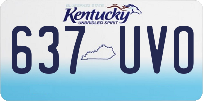 KY license plate 637UVO
