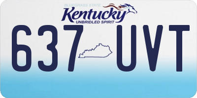 KY license plate 637UVT