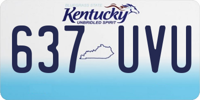 KY license plate 637UVU