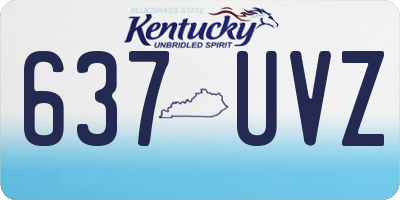 KY license plate 637UVZ