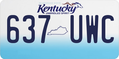 KY license plate 637UWC