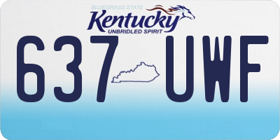 KY license plate 637UWF