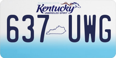 KY license plate 637UWG