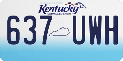 KY license plate 637UWH