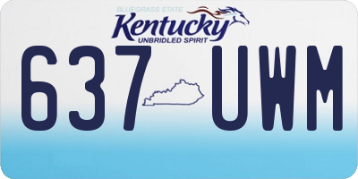 KY license plate 637UWM