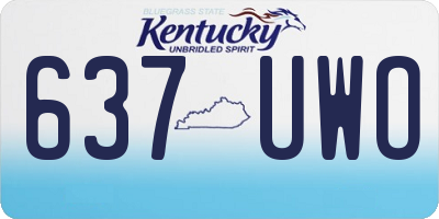 KY license plate 637UWO