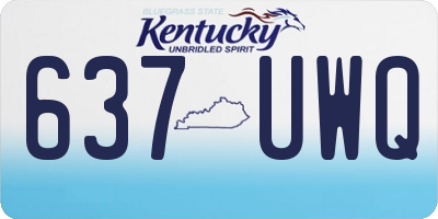KY license plate 637UWQ