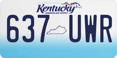 KY license plate 637UWR