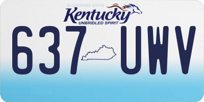 KY license plate 637UWV