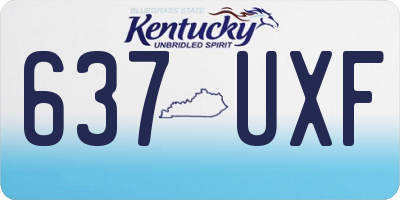 KY license plate 637UXF