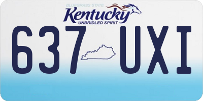 KY license plate 637UXI