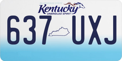 KY license plate 637UXJ