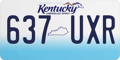 KY license plate 637UXR