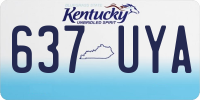 KY license plate 637UYA
