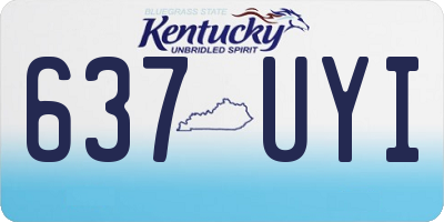 KY license plate 637UYI