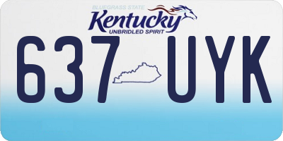 KY license plate 637UYK