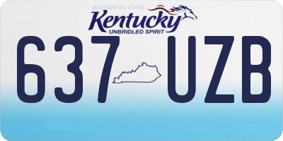 KY license plate 637UZB