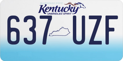 KY license plate 637UZF