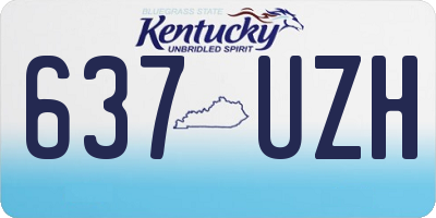 KY license plate 637UZH