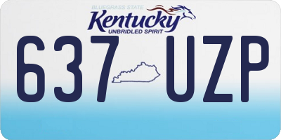 KY license plate 637UZP
