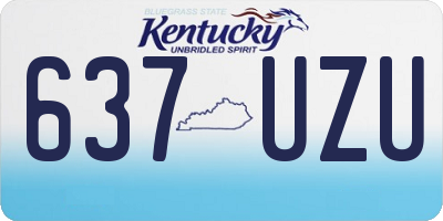 KY license plate 637UZU