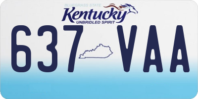 KY license plate 637VAA