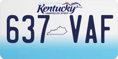 KY license plate 637VAF