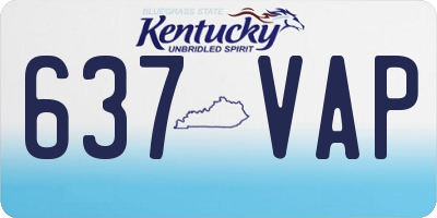 KY license plate 637VAP