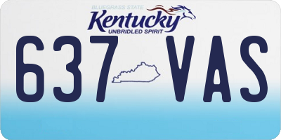 KY license plate 637VAS