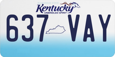 KY license plate 637VAY