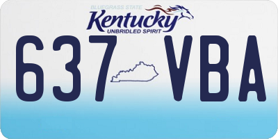 KY license plate 637VBA
