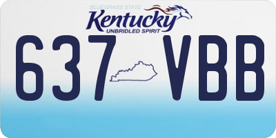 KY license plate 637VBB